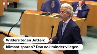 KLIMAAT Ga zelf ook minder vliegen zegt Wilders tegen Jetten [upl. by Ormiston]