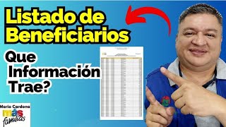 ✅ QUE INFORMACIÓN VIENE En ESTE PRIMER LISTADOS DE BENEFICIARIOS De RENTA CIUDADANA ❓😲 [upl. by Cristobal]