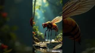 BIG Bee Drinks Water Like CRAZY [upl. by Llertnor]