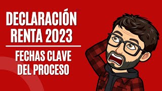 Declaración renta 2023 fechas del proceso [upl. by Aitsirt]