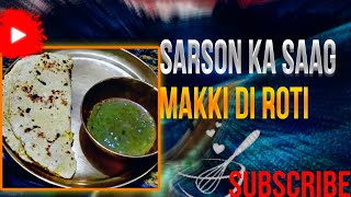 Sarson ka Saag Makki Ki Roti Easy Recipe Kuhu The Dhaba  viralvideo sarsonkasaag [upl. by Ainot100]