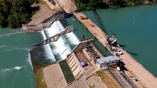 This is what Lake Dunlap Dam looks like 2 years after spill gate failure caused lake to drop 7 feet [upl. by Emalee505]