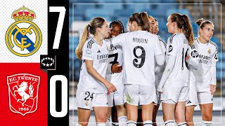 Real Madrid 70 Twente  HIGHLIGHTS  Womens Champions League 202425 [upl. by Einal646]