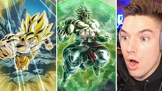 NEW LR Transforming LSSJ Broly amp Goku Reveal Reaction on Dokkan Battle Worldwide Celebration [upl. by Aikahc944]