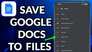 How To Save Google Docs To Files On iPhone [upl. by Pelag]