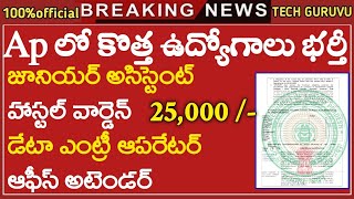 Ap లో కొత్త ఉద్యోగాలు విడుదల  Ap Govt Jobs 2024  Ap Latest Govt Jobs 2024  Tech Guruvu [upl. by Nomolos]