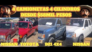 CAMIONETAS BARATAS DE 4 CILINDROS ESTANDAR DESDE 58MIL PESOS [upl. by Ermin]