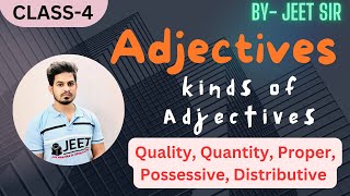 Kinds of adjectives  Adjectives in English grammar  JEET SIR rpsc [upl. by Awahsoj]