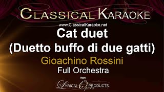 Cat duet Duetto buffo di due gatti Rossini Full Orchestral Karaoke [upl. by Salkcin]