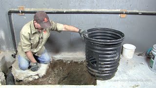 How To Install A Sump Pump Pit [upl. by Grodin634]