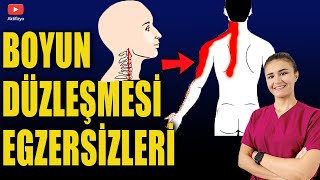 BOYUN DÜZLEŞMESİ EGZERSİZLERİ aktifizyo boyundüzleşmesi boyunağrısı [upl. by Sainana120]