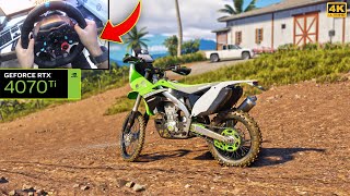 Kawasaki KX 450F  OFFROAD Rally Bike  The Crew Motorfest  Logitech G29 [upl. by Morgenthaler57]