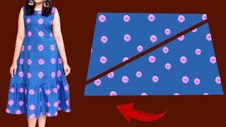 ♥️New💃 Two Ways to Wear a Summer Stylish Idea ✂️So Easy So Cute Dresses🔥 Cut and Sew Only 20 Minute [upl. by Nnylannej]