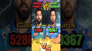 Indian Cricketers Hardik pandya vs Rohit Sharma Comparison Video Short [upl. by Asirehc]