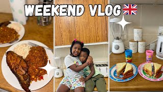 Living in Swansea Uk 🇬🇧 Weekend Vlog  Momlife with 2 active kids  Smokey Jollof Rice [upl. by Hildegarde]