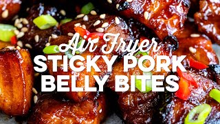 Air Fryer Pork Belly Bites  Supergolden Bakes [upl. by Eelik]