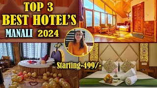 TOP 3 BEST HOTELS IN MANALI  MANALI HOTELS BOOKING Call Us 7650888765 manalihotels manalitrip [upl. by Nywled]