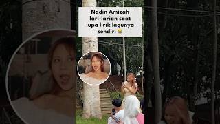 Nadin lupa lirik Amizah beraksi lagi wkwk untung fansnya sigap nadinamizah [upl. by Madlin]