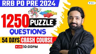 IBPS RRB PO Prelims 2024  54 Days Reasoning Crash Course  Day  38  Puzzle By Puneet Sir [upl. by Neehar]