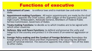 What is Executive Definition meaning types and Functions of ExecutivePolitical science [upl. by Alyled]