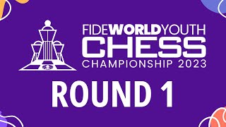 Round 1 FIDE World Youth Chess Championships 2023 [upl. by Htebizile]