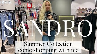 SANDRO PARIS HAUL COME SHOPPING WITH ME TO SANDRO PARIS NEW SUMMER COLLECTION 2023 [upl. by Kassel]