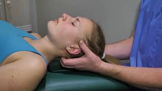 Osteopathic Technique Demo  SubOccipital Release Craniosacral Therapy [upl. by Cliffes]