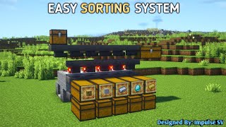 HOW TO BUILD AN AUTOMATIC SORTING SYSTEM IN MINECRAFT 121 [upl. by Thad]