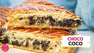 Recette de galette des rois façon bounty  chocolat et noix de coco Irrésistible [upl. by Greysun]