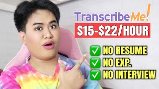 Transcription Job For Beginners  Transcribe Me Registration  Online Jobs Philippines [upl. by Elrebma]