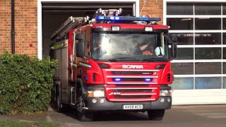 Atherstone Pump turnout with TWO TONE SIREN  other emergency vehicles responding [upl. by Burlie883]