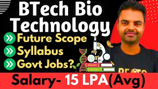 BTech BioTechnology Course Details in Hindi Future Scope in India Salary Package Job Opportunities [upl. by Crescantia89]