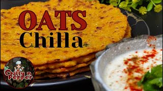 Healthy Oats Chilla Easy Breakfast Option  Weight loss Breakfast [upl. by Assirok]