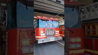 Los Angeles County Fire Department Engine 110 Light demo LosAngelesCountyFD KMEFireApparatus [upl. by Oflunra]