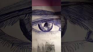 realistic eye drawing with pen realisticeye drawing [upl. by Savitt797]