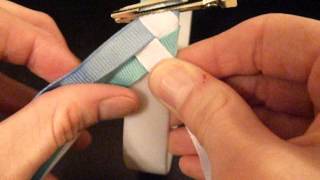 HOW TO Make A Diamond Style Ribbon Woven Headband by Just Add A Bow [upl. by Lielos566]