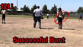 Successful Softball bunt Mariah Contreras 2028 [upl. by Atteuqram]