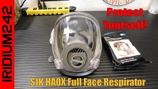 SJK HAOX Full Face Respirator with Activated Carbon Air Filter [upl. by Rudich477]