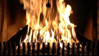 Burning Fireplace with High Quality Crackling Fire Sounds Real Time Full HD Recording [upl. by Hareehahs529]