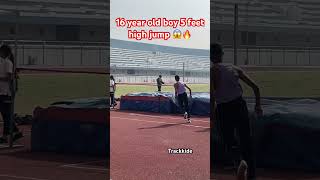 16 year old boy 5 feet High Jump Army Trail trending shorts gym like love highjump army usa [upl. by Dorcia600]