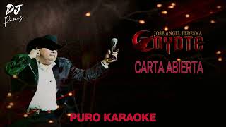 Carta AbiertaEl Coyote Y Su BandaKaraoke 🔥✨2o24✨ [upl. by Belinda]