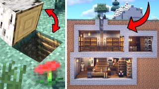 Minecraft Como Hacer una Casa Secreta Perfecta para Survival  Casa Minecraft Tutorial [upl. by Downs670]