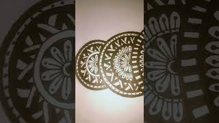 Half circle mandala art  circle art  mandala design  jassiartampcraft [upl. by Jalbert]