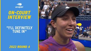 Jessica Pegula OnCourt Interview  2022 US Open Round 4 [upl. by Madora]