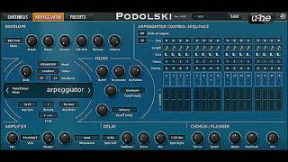 Podolski Free Arpeggiator Step Sequencer Synth Sound Demo [upl. by Aneelad937]