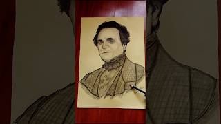 Charles Babbage realistic drawing 💛💛 drawing Art  Charles [upl. by Marin]