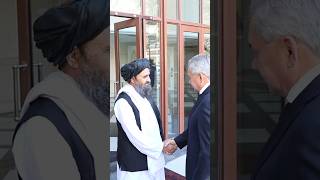 Mullah Baradar Akhund met with Sergey Shoigu afghanistan russia [upl. by Kirschner879]