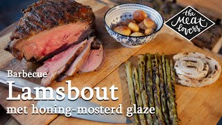 Lamsbout op de BBQ met HoningMosterd glaze  Marcel Maassen  The Meatlovers [upl. by Fina]