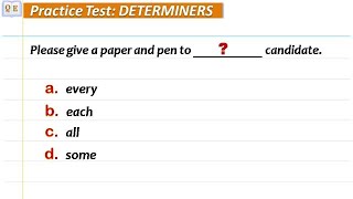 Practice Test Determiners Few a few little a little each every some lots of much enough [upl. by Teemus]