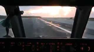 MD80 approach to Midway Island Atoll [upl. by Ahsitak]